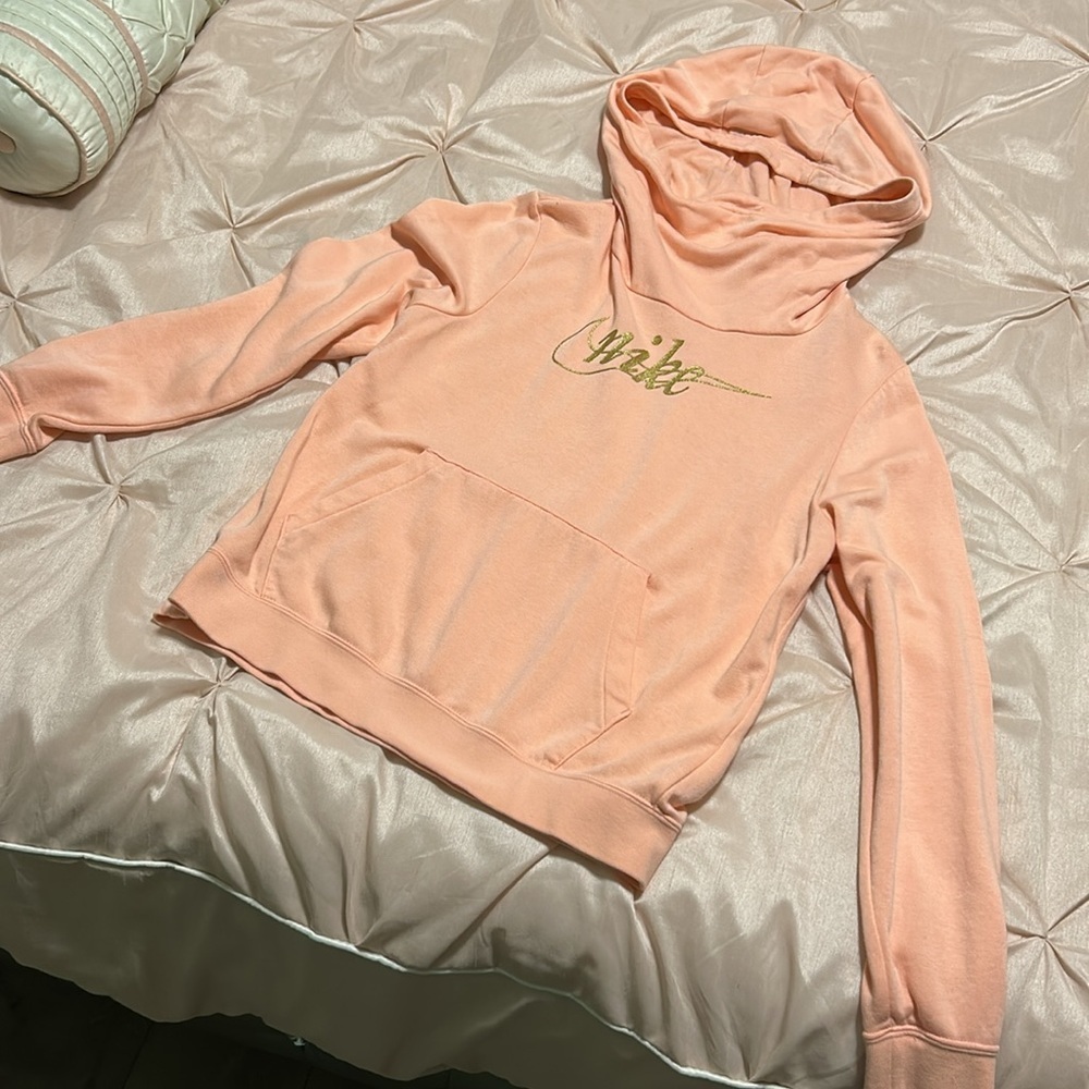 Nike Women's Light Orange Hoodie - Picture 4 of 4
